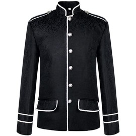 NOQINHOO Steampunk Gothic Style Cosplay, Napoleon Style, Military Uniform Suit, Medieval Recovery Jacket, Men's, Victoria's New Coat, Court Costume, Stage Costume, Stage Costume, Performance Clothing,