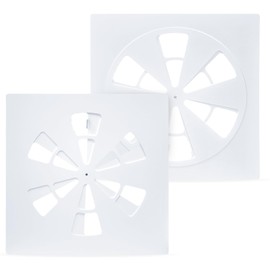 BigHead 24" x 24" Adjustable Ceiling Vent Cover - Air Conditioning Vent Deflector for 24"x24" Flat Office Ceiling Vents and HVAC or Heat Air Deflector for Office Home & Commercial Spaces (2 Packs)