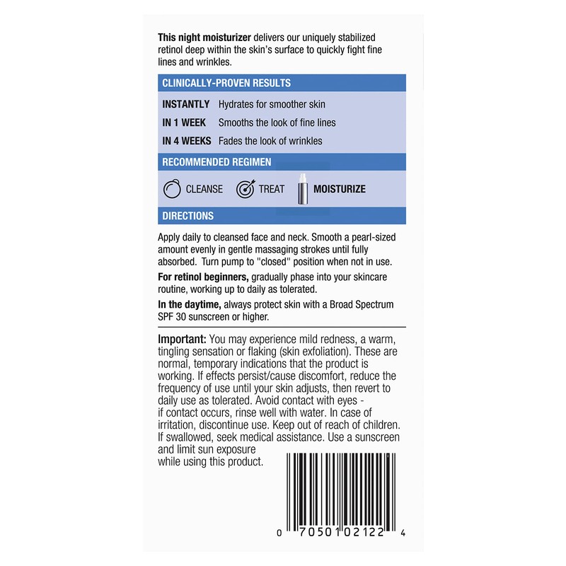 Neutrogena Rapid Wrinkle Repair Retinol Anti Ageing Night Moisturiser 29mL