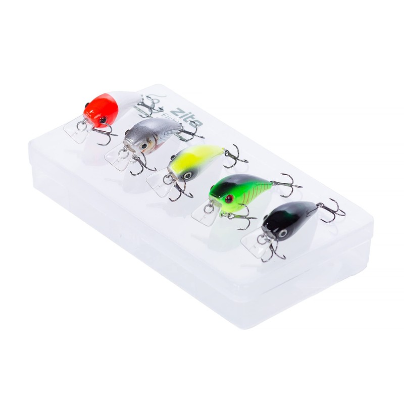 Zite Fishing Wobbler Set – 5 Crank Bait Artificial Bait
