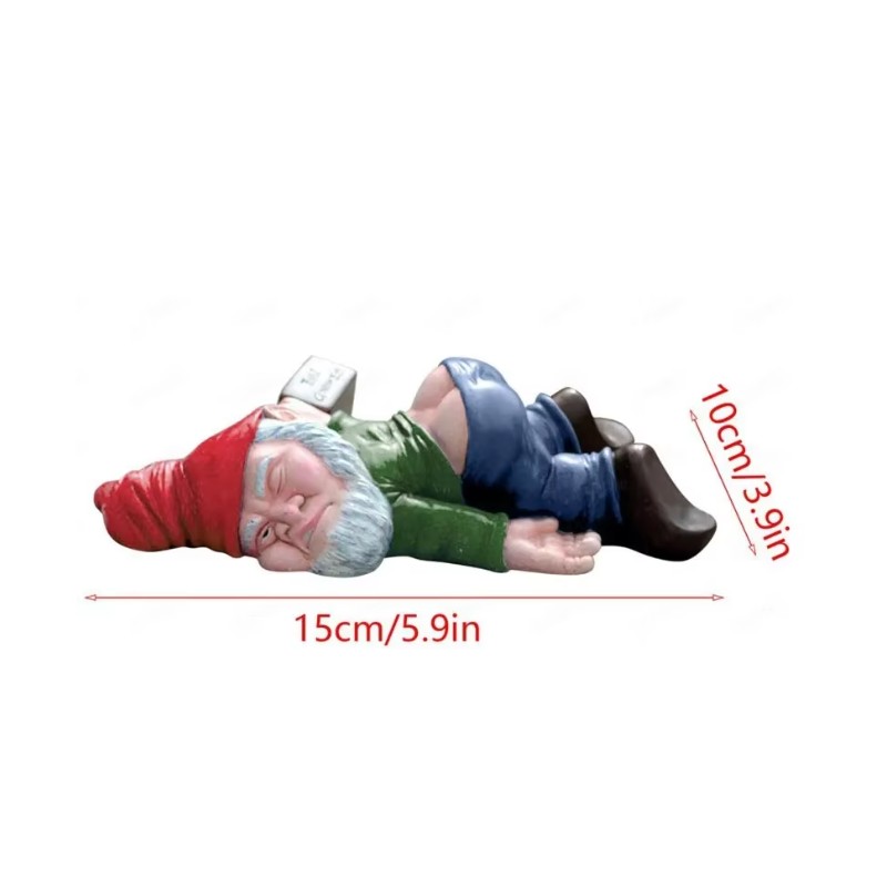 Funny Garden Gnome Statue for Indoor & Outdoor Decor –