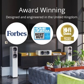 Q Acoustics WB75 Tilt and Turn Speaker Wall Mount - White, Compatible with Q Concept 30, Q Concept 90, Q Active 200 Speakers