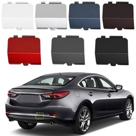 TOPUS Rear Bumper Tow Hook Cover for Mazda 6 Atenza 2013 2014 2015 2016 2017 Towing Eye Cap Trailer Hitch Cover GJR9-50-EL1-51 GJR9-50-EK1-51(Silver, Right Passenger Side)