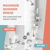 Zenna Home Tension Pole Shower Caddy Corner Organizer, Adjustable Standing
