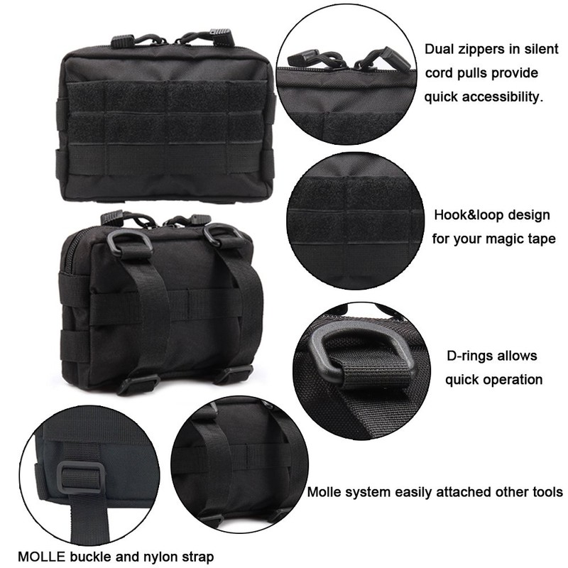 MOLLE Pouches - 2 Pack Tactical Compact Water-Resistant Utility Gadget