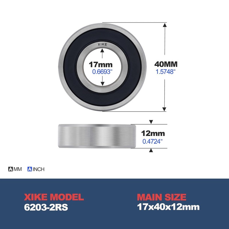 XiKe 2 Pack Precision Ball Bearing Replacement for Pentair Whisperflo