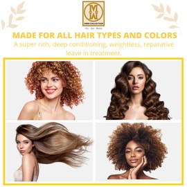 OMM Collection Natural Hair Thickening Mask - For Hair Loss Prevention & Thinning - Hydrating Hair Mask for Dry & Damaged Hair, Boost Hair Growth, Stimulates Hair Follicles, All Hair, Vegan