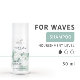 Wella Professionals Nutricurls Shampoo for Waves, Formulated with Nourish-In Complex, Nourish and Define Waves, Formulated Without Sulfates, 1.6oz