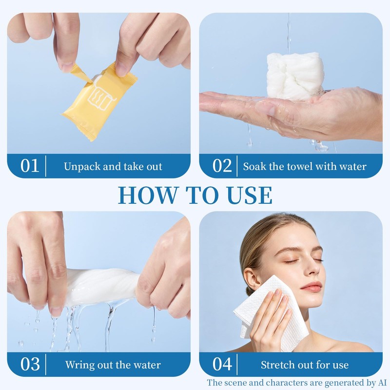 28PCS Disposable Compressed Towels Tablet for Travel Wash Cloth Disposable