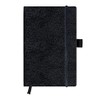 Herlitz 10789428 Geschäftsbuch, Lederoptik, schwarz, kariert, A5, 96 Blatt,Inhaltspapier 80g/m²