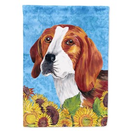 Caroline's Treasures SC9067GF Beagle in Summer Flowers Garden Flag Mailbox Flag Decorative Yard Flag Banner Outside Patio Artwork Yard Flower Beds, Garden Size, Multicolor