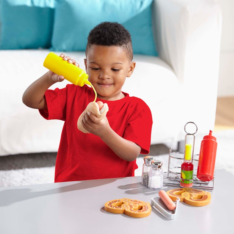 Melissa & Doug 6-Piece Condiments, Play Food Set with Kids