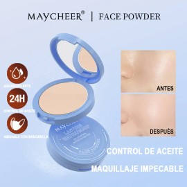 Base Maquillaje Polvo Compacto Fijador Mate 2 Unidades