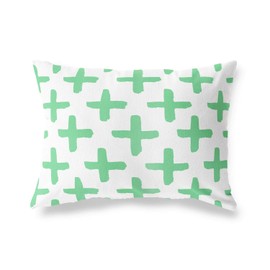 BonaMaison Decorative Cushion Cover Petrol Green White Cushion Cover for Bed, Car, Sofa, Home, Living Room, Bedroom, Decoration, 45 x 60 cm - Designed and Made in Turkey