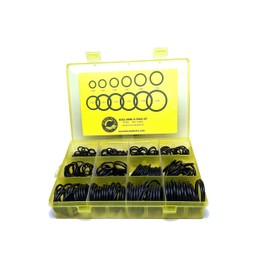 Hydraulic O-Ring Kit BOSS ORB Fittings 245 Pieces (12 Common Sizes) SAE 900 Series Buna-N 90 Durometer