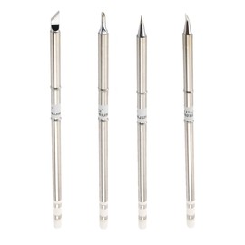 4PCS T12 Soldering Iron Tips,4Type Solder Tip T12-K,T12-BC2,T12-J02,T12-BL Replacement Tip for FX-951 FX-950 FM-203 Rework Station