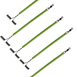 30pcs Luminous Tube Stainless Steel Fishing Wire Lead Trace with Swivel Balance Rigs Arm Connector for Fishing Rigs Making (6cm-30pcs)