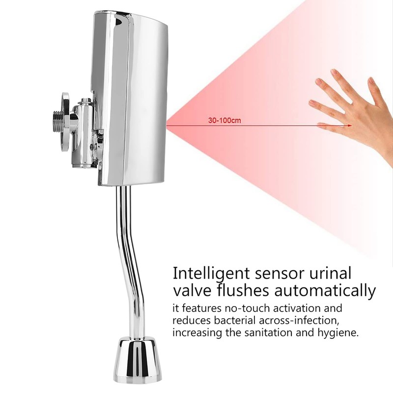 AYNEFY Automatic Sensor Urinal Valve,Wall Mounted Automatic Sensor Touchless Bathroom