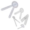 5Pcs Medical Goniometer Transparent Plastic Multifunction Joint Goniometer Set Kit