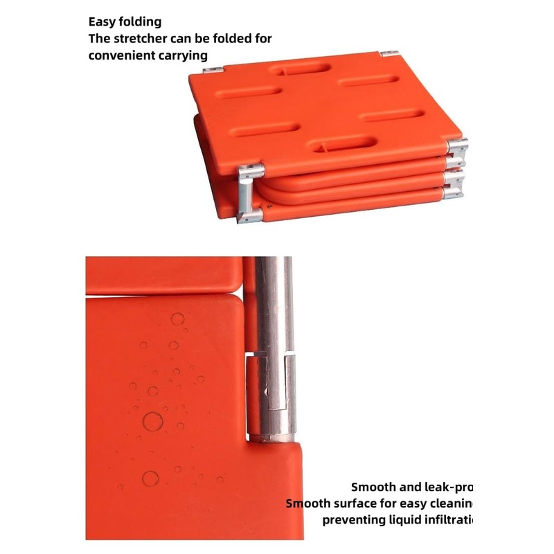 Plastic Folding Stretcher, Four-fold, Two-fold, Water-Floatable Spinal Fixation Board, Spinal