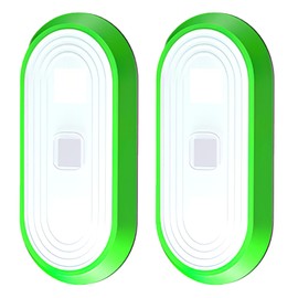 2 Pcs Small Clip On Running Light, Mini LED Torch for Runners Night Walking & Dog Outdoor Activities, Lightweight Hands Free Clip-on Flashlight 3 Light Modes Touch Adjustment (Green)