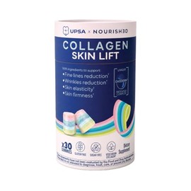 Upsa Nourished Collagen Skin Lift 30ct - Complejo Ovoderm® de membrana de huevo con vitamina C, zinc y selenio - Gomitas vegetarianas sin azúcar - Env