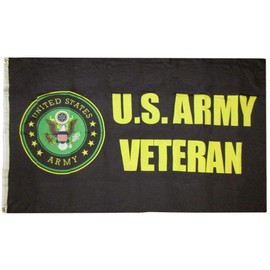 Trade Winds 3x5 U.S. Army Veteran Seal 100D 5x3ft Premium Flag Grommets Super Polyester Fade Resistant Premium