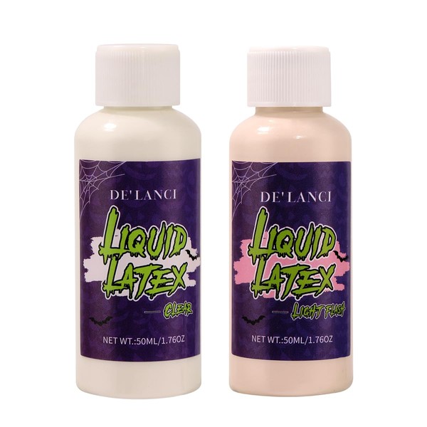 2 Pieces Liquid Latex SFX Halloween Make-Up Set, Halloween Liquid