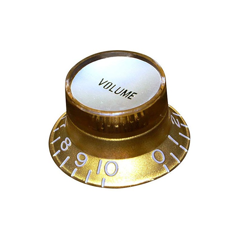 SCUD Hat Knob, Metal Top, Volume, Millimeter Gold/Silver Cap KG-130VS