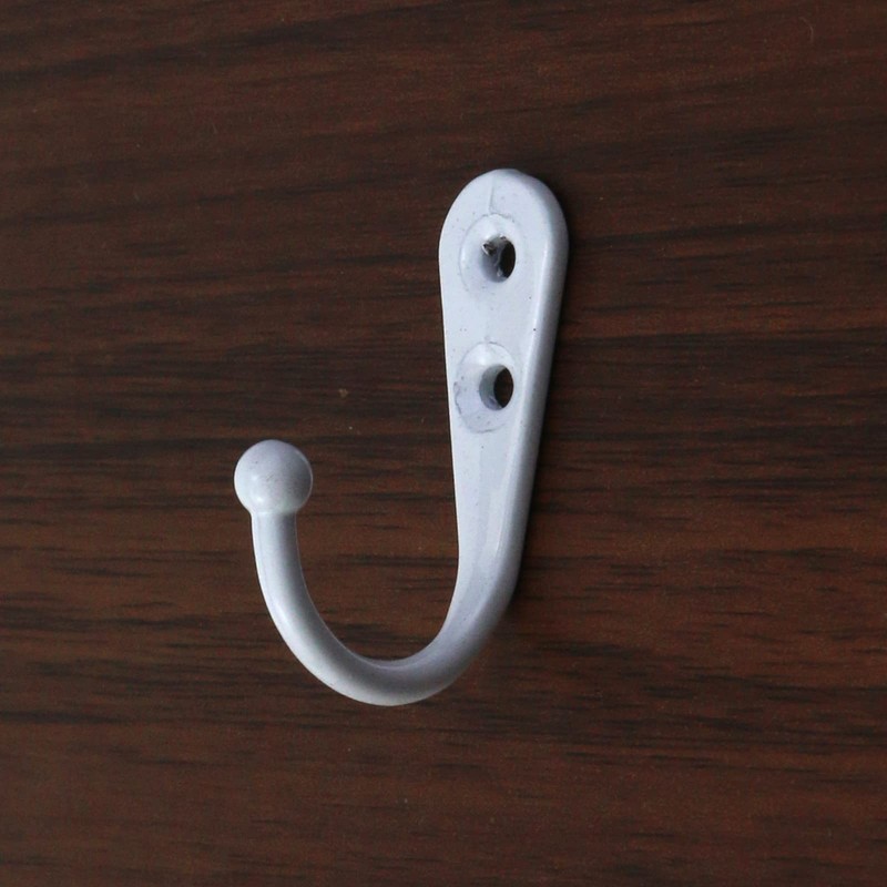 Faotup 10Pcs Wall Hooks J Hooks for Hanging Single Coat