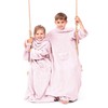 DecoKing Lazy TV Blanket, Microfibre Fleece Blanket with Sleeves, Pockets