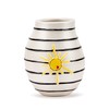 Demdaco - Jarrón Decorativo con diseño de Rayas Blancas y