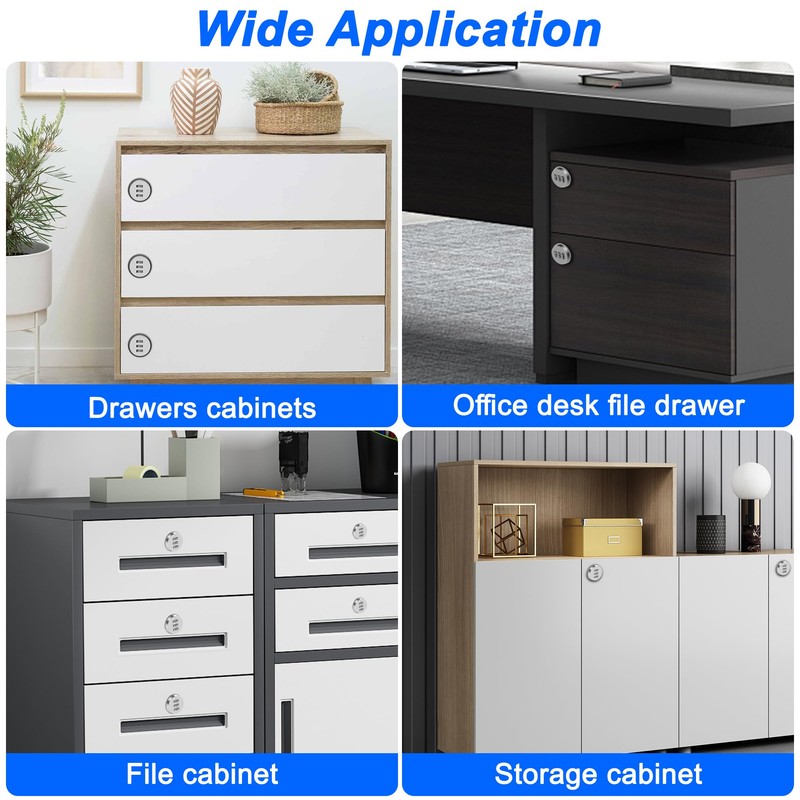 MEIRIYFA Combination Cam Lock, Password Coded Drawer Lock Cabinet Lock