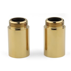gotonovo 2 Inch Wall Mount Extension Tube for Shower Fixture Spout Tub Spout Extender One Pair Polished Gold