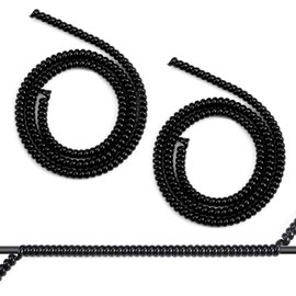 Pack of 2 100 cm Scooter Cable Protection E-Scooter Accessories Black Spiral Cable Tube Flexible Spiral Hose Cable Organiser for Cable Management