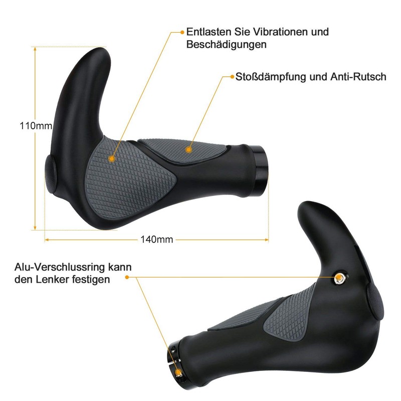 ELOSIS Bicycle Handlebar MTB Grips Ergonomic Handlebar Grips Bicycle Bike