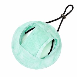 Maigllra Dog Sun Hat Cute Pet Hat Trucker Hat with Ear Holes for Sun Protection Adjustable Tie-dye Printing Cotton Fisherman's Hat for for Small Medium Dogs Cats