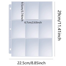 396 Pockets Trading Card Sleeves,Premium Double-Sided 9 Pocket Page Protector for 3 Ring Binder,Card Protectors Sleeves for Hockey Cards,Baseball, MTG,Yugioh,Business Cards,Coupons