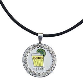 Giggle Golf Bling Got Salt (Tequila Shot) Golf Ball Marker with Golf Necklace for Women