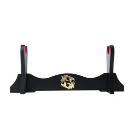 Z-fiber Sword Holder Japanese Velvet Padded Katana Stand Samurai Display Rack Support All Tanto Sword yin and yang,1 Tier