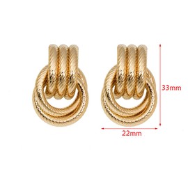 LKingel Gold Earrings for Women Chunky Gold Hoop Earrings Geometric Statement earrings Hollow Tube Earrings Long Link Dangle Earrings Gold Stud Earrings Prom Earrings Christmas Gifts Trendy Earrings for Women 2024