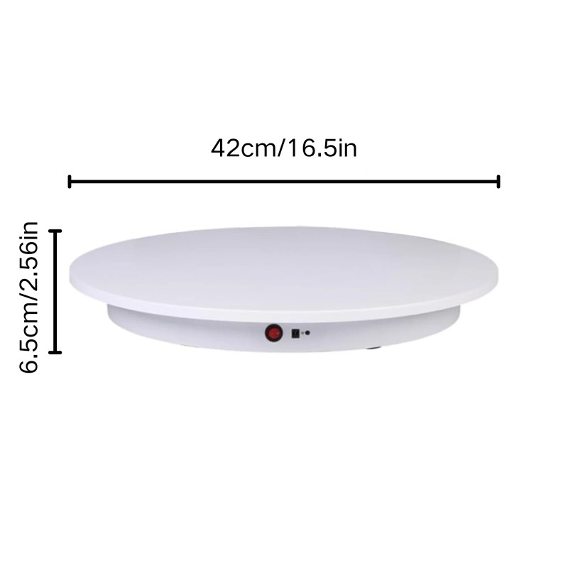 Motorized Rotating Display Stand ,Remote Control(White / 16.5inch / 265