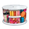 Deflecto Rotating Carousel Craft Organizer, 9-Canister, Includes 3" and 6"