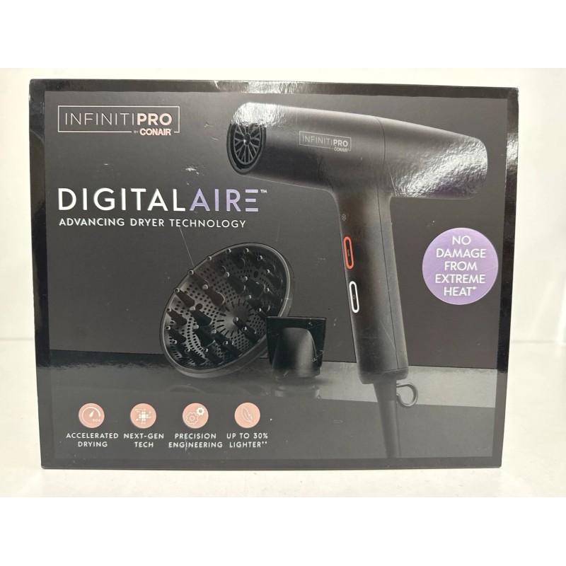 InfinitiPRO by Conair DigitalAIRE Hair Dryer with Brush and Storage