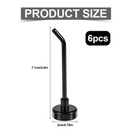 6pcs Large Magnetic Hooks, 2.2lb 2.8 Inch Long Heavy Duty Magnet Hooks Strong Magnetic Cruise Hangers for Cruise Ship Garage Kitchen Refrigerator (Black)