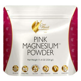 Cocó March N.M.D Pink Magnesium Powder - Promotes Sleep, Relaxation and Healthy Brain Function, Strawberry Flavor - Free from: Gluten, Dairy, GMOs, Soy, Vegan, Keto Friendly - 45 Day Supply