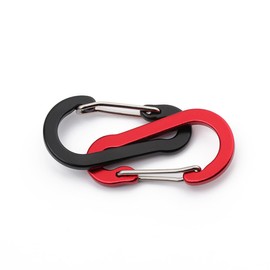 GIBENUO Mini Carabiner Clips Aluminum Lightweight D-Shape Spring Carabine Keychain for Camping, Traveling, Hiking, Outdoor Keychains (8 Pcs Silver)