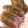 Honey Blonde Highlight Body Wave Bundles 100% Unprocessed Brazilian Virgin