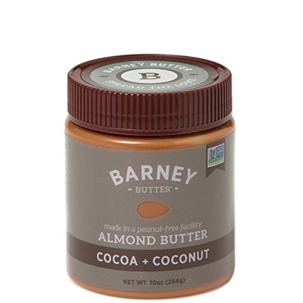 BARNEY Almond Butter, Cocoa + Coconut, No Stir, Non-GMO, Gluten-Free, Skin-Free, Paleo Friendly, KETO, 10 Ounce