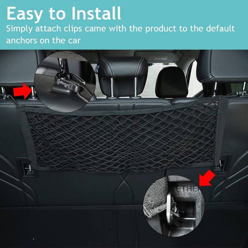 BestEvMod for Mach E Accessories Envelope Style Trunk Cargo Net